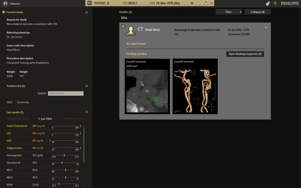 Image: A screenshot from the Illumeo imaging and informatics technology platform (Photo courtesy of Philips Healthcare).